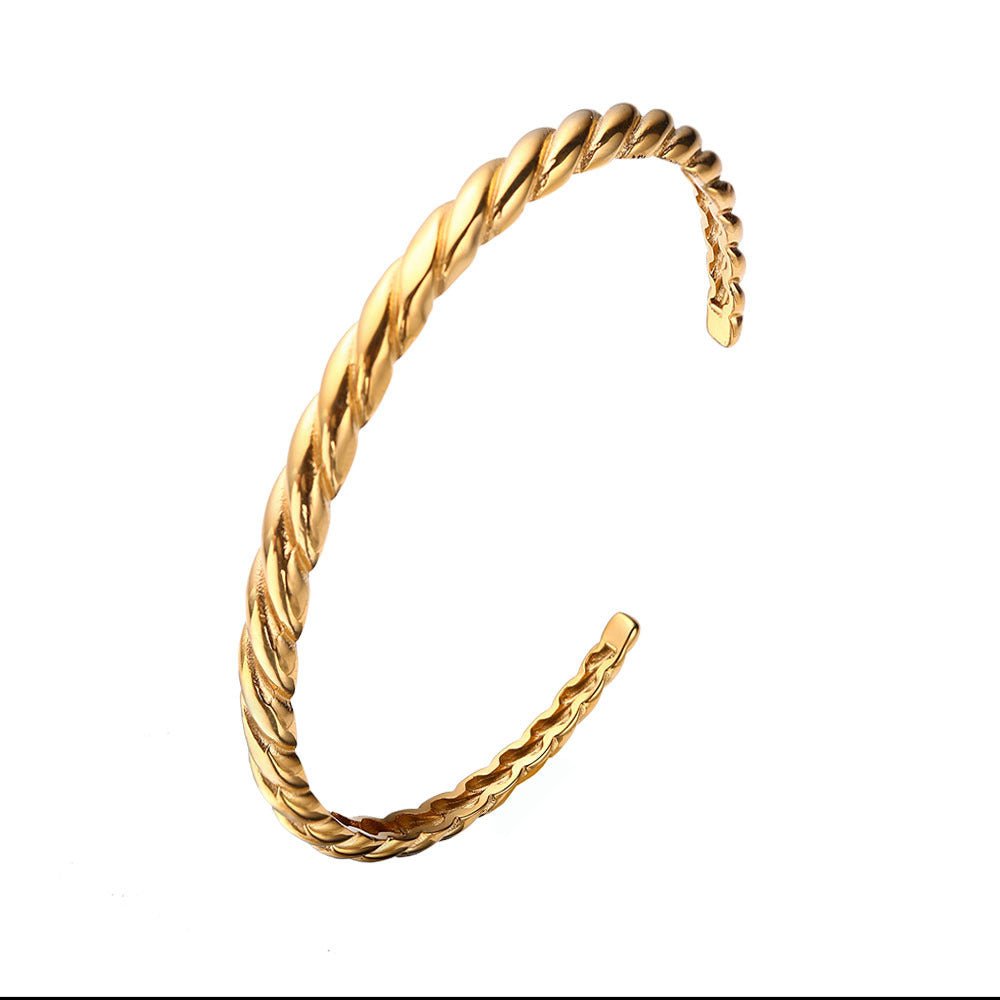 Gear Irregular Wave Buckle Stainless Steel Bracelet - OALEA